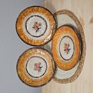 Rale Made In Italy Handmade Handpainted Ceramic Plates 8 5/8 Inches